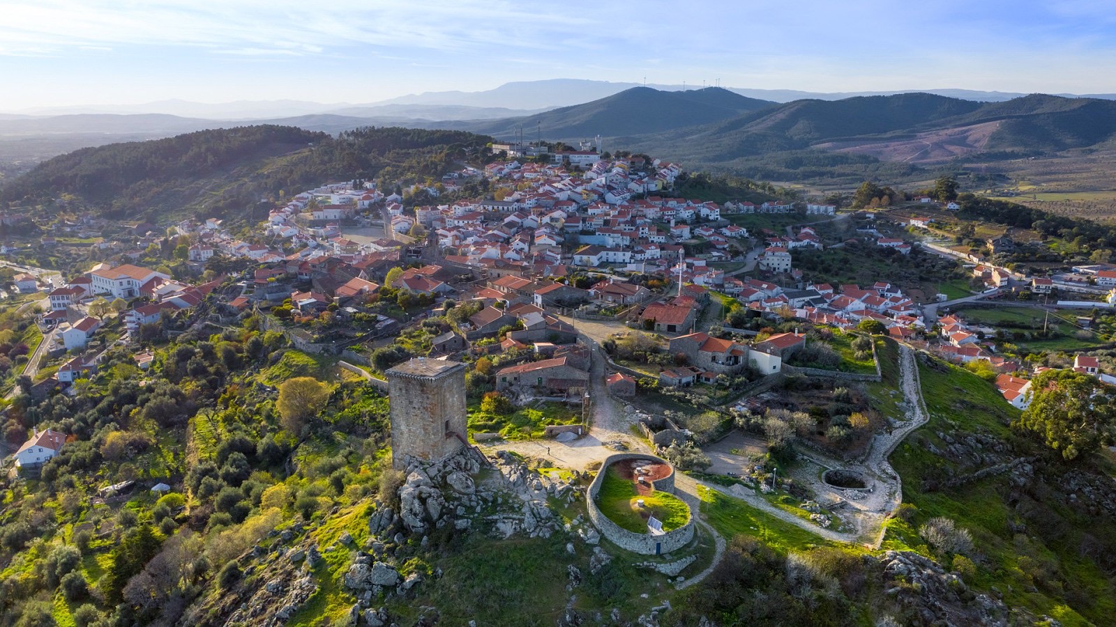 Panoramic view of Penamacor and the surrounding countryside